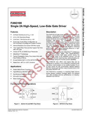 FAN3100TMPX datasheet  